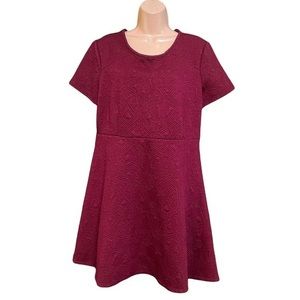 Dark Red Skater Dress XL